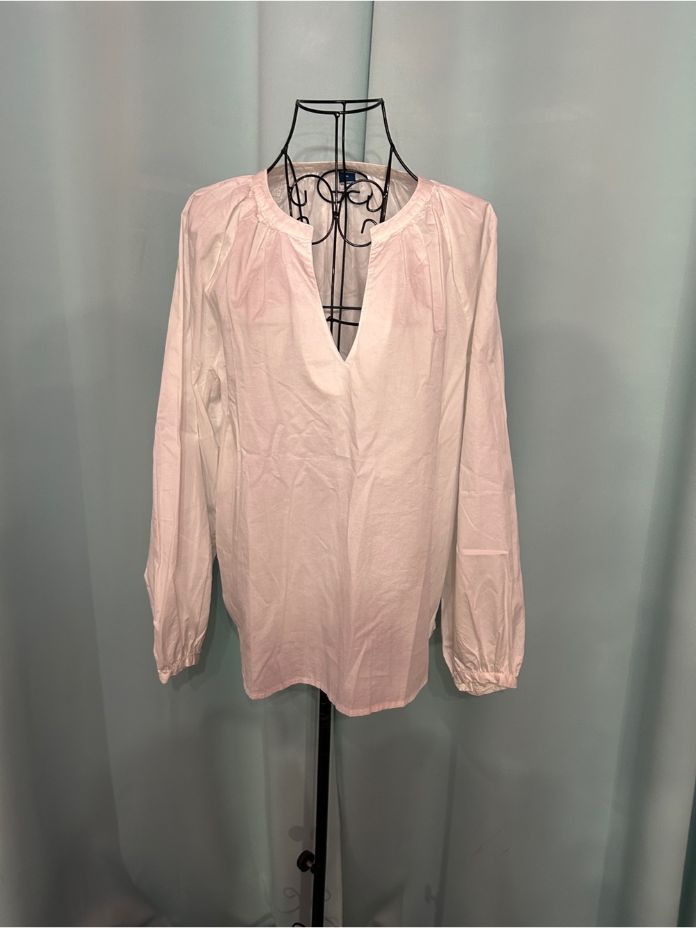 Old Navy Light Pink Split-Neck Long Sleeve Tunic